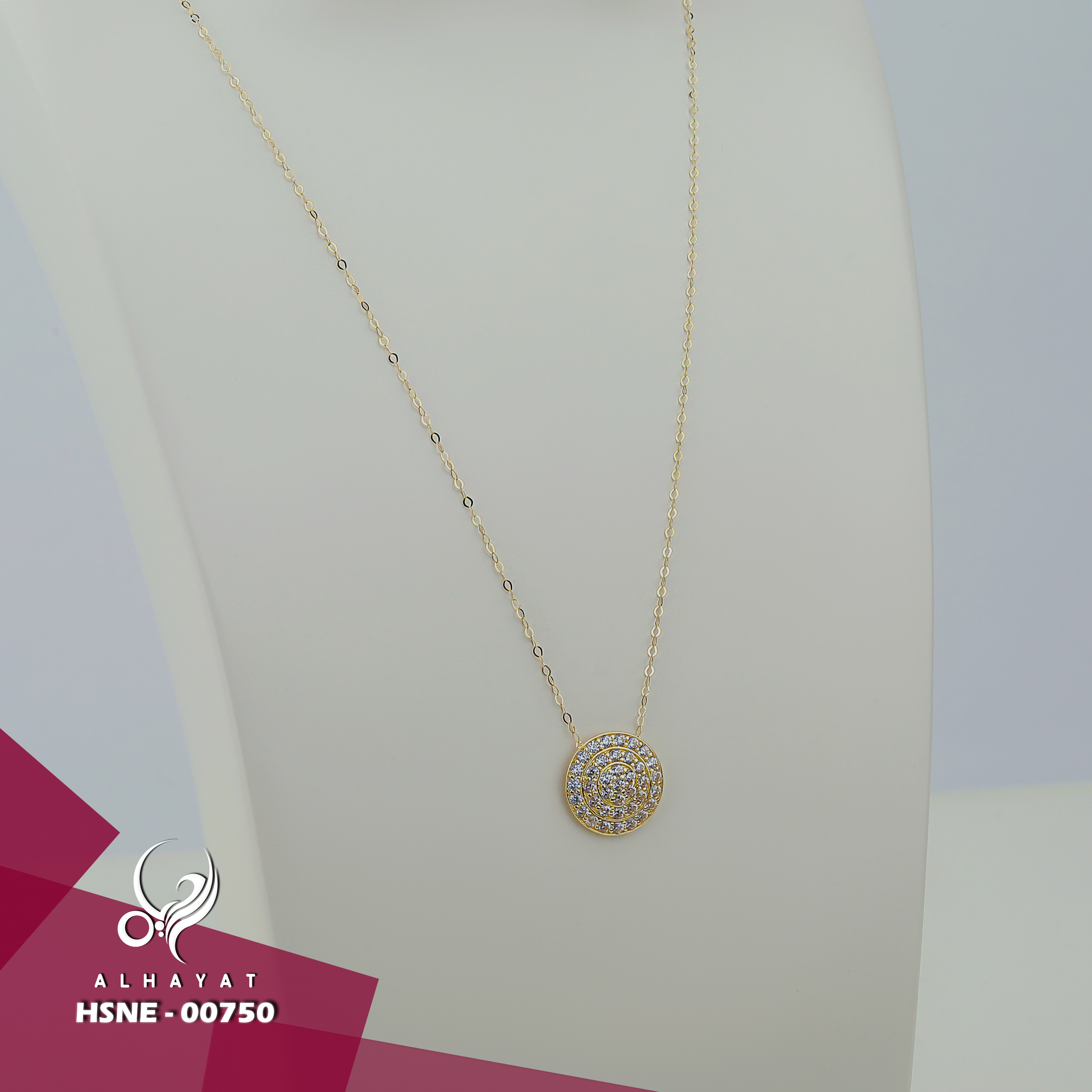 18 karat gold choker, made in Turkey - (H-0629)